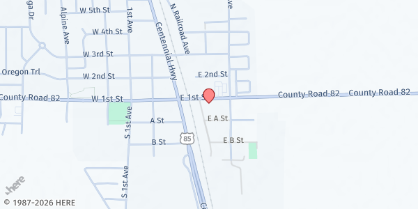 Map showing North Gate Community Church at 244 E 1st St, Ault, CO