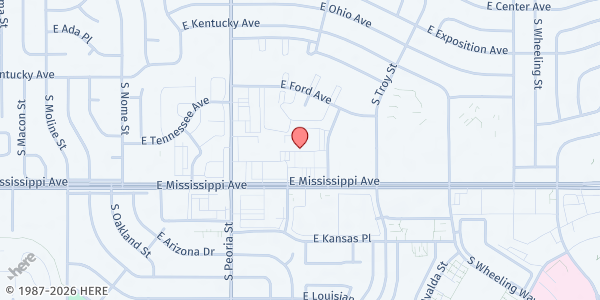 Map showing Food Connect Colorado - Aurora at 12455 E Mississippi Ave #101, Aurora, CO