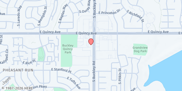 Map showing Mountain of Fire and Miracles-Denver at 4343 S Buckley Rd, Aurora, CO