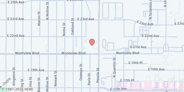 Map showing North Middle School at North Middle School, Aurora, CO