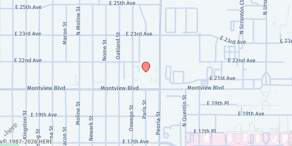 Map showing We Don't Waste - North Middle School Market at North Middle School, Aurora, CO