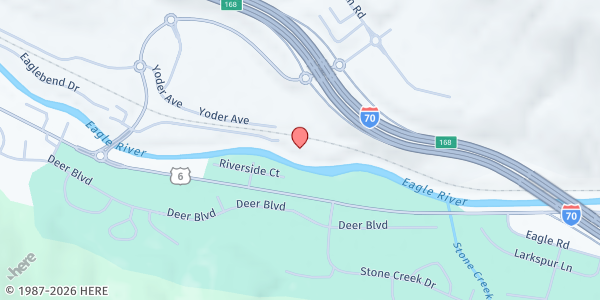 Map showing Eagle River Presbyterian Church at 455 Nottingham Ranch Rd, Avon, CO