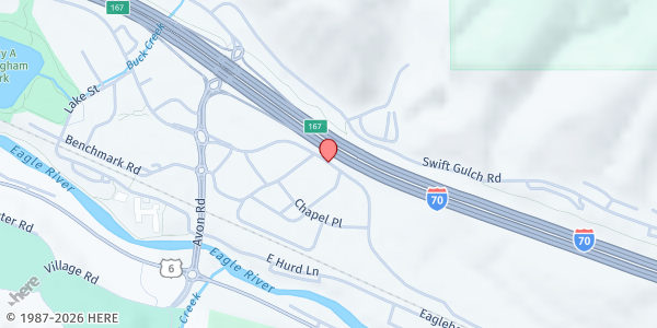 Map showing The Salvation Army - Vail Valley at 40780 US-6, Avon, CO