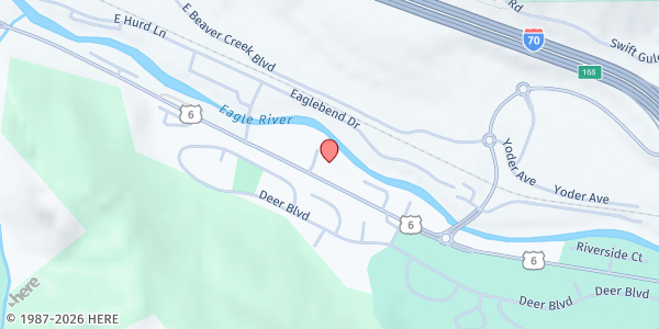 Map showing The Vail Church at 39209 US-6, Avon, CO