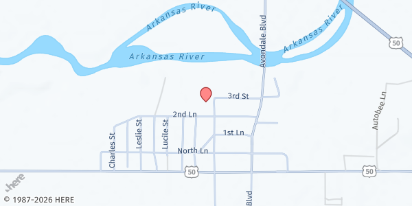 Map showing Three Sisters Market- Avondale Resident Team at 409 Second Ln., Avondale, CO