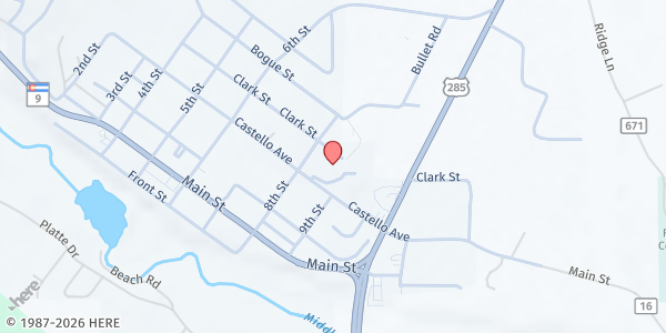 Map showing Park County Human Services Department - Bailey at 825 Clark Ave, Bailey, CO