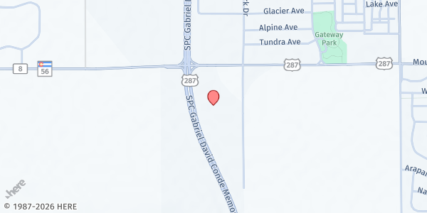 Map showing House of Neighborly Service- Berthoud at 375 Meadowlark Dr., Berthoud, CO