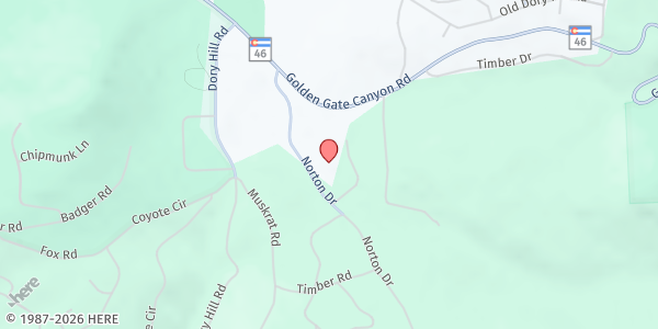 Map showing Gilpin County Senior Services- Volunteers of America at 250 Norton Dr., Black Hawk, CO