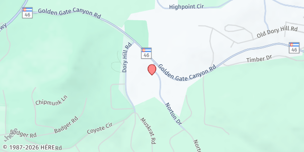 Map showing Gilpin Food Pantry at 101 Norton Dr, Black Hawk, CO