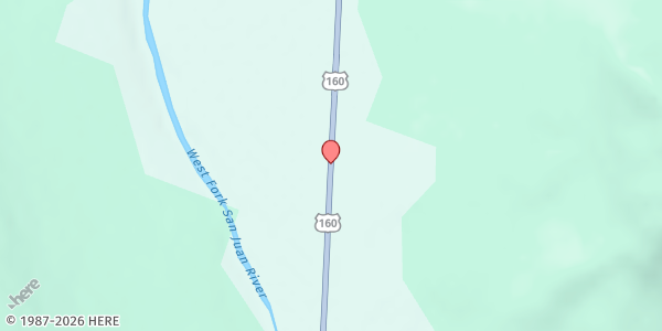 Map showing La Puente - Blanca/Fort Garland at 17591 E. US-160, Blanco, CO