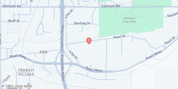 Map showing Harvest of Hope at 4830 Pearl St, Boulder, CO