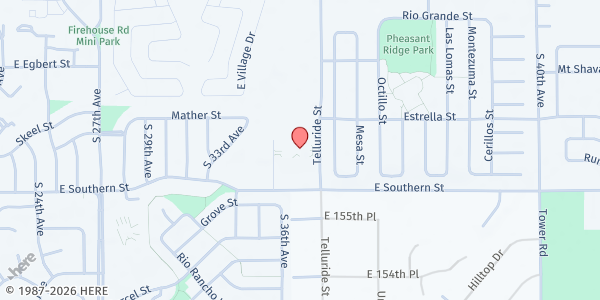 Map showing FBR Mobile Pantry - Brighton Eagle Ridge Academy at 3551 Southern St., Brighton, CO