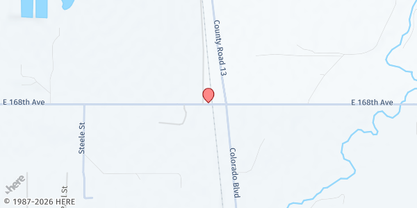 Map showing Grace Bible Fellowship Food Pantry at 15559 Weld County Rd 2, Brighton, CO