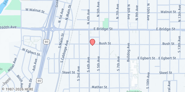 Map showing Iglesia Bautista Nueva Esperanza at 106 S. 4th Ave., Brighton, CO