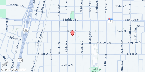 Map showing St. Augustine Food Pantry at 129 S 6th Ave, Brighton, CO