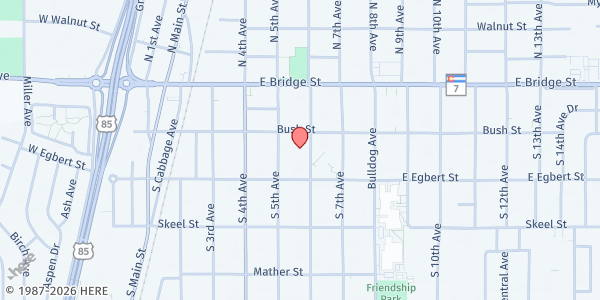 Map showing St. Augustine's Food Pantry at 129 S 6th Ave, Brighton, CO
