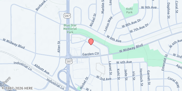 Map showing Broomfield FISH at 6 Garden Center, Broomfield, CO