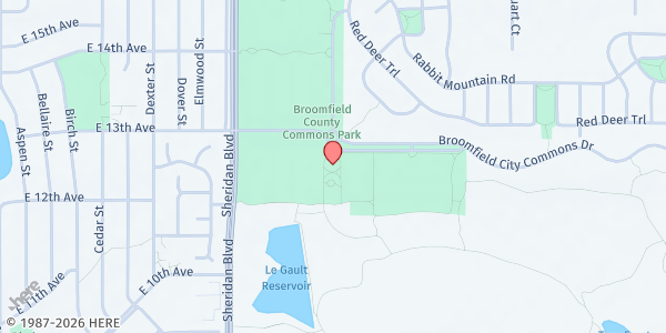 Map showing Mobile Pantry - Broomfield Commons at 13200 Sheridan Blvd., Broomfield, CO