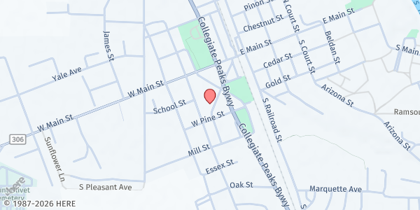 Map showing Arkansas Valley Christian Mission at 122 Cottonwood Ave, Buena Vista, CO