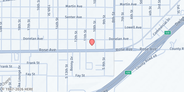 Map showing Prairie Family Center at 1040 Rose Ave, Burlington, CO