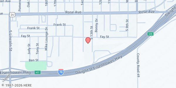 Map showing Prairie Family Center/Burlington Event Center at 340 S 14th St, Burlington, CO