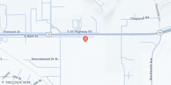 Map showing Canon City SDA Church at 3180 East Main Street, Canon City, CO