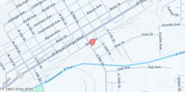 Map showing Pantry of Fremont at 312 S 9th St, Suite 3, Canon City, CO