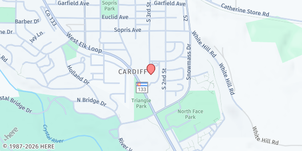 Map showing Carbondale Food Pantry - Food Distribution Center at 520 S 3rd St, Carbondale, CO