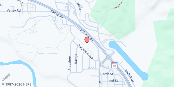 Map showing El Jebel- Eagle County MP at 218 E Valley Rd, Carbondale, CO