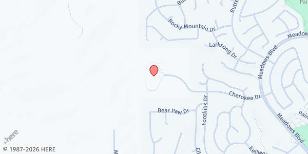 Map showing Church of the Rock at 4881 Cherokee Dr., Castle Rock, CO