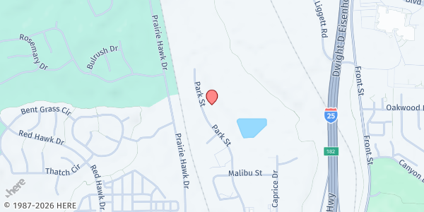 Map showing Help and Hope Center at 1638 Park St., Castle Rock, CO