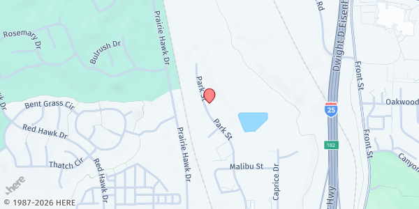 Map showing Help & Hope Center at 1638 Park St, Castle Rock, CO