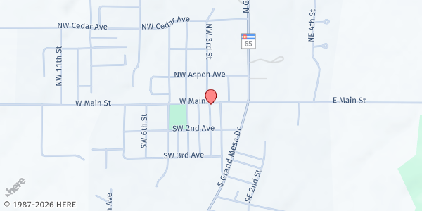Map showing Surface Creek Community Services at 245 W Main St, Cedaredge, CO