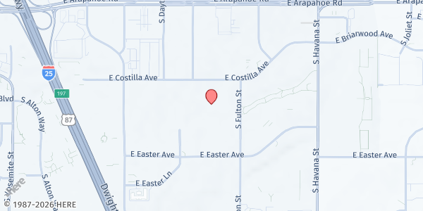 Map showing Hope's Provision Inc - Centennial at Centennial, Centennial, CO