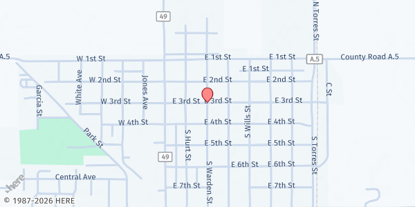 Map showing Center Food Pantry - Food Distribution Center at Warden St, Center, CO