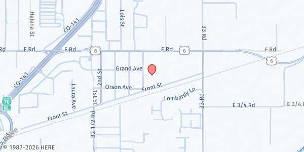 Map showing Clifton Assembly of God at 258 5th St., Clifton, CO