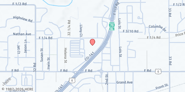 Map showing Clifton Christian Church at 3241 F 1/4 Rd., Clifton, CO