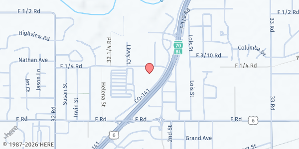 Map showing Clifton Christian Church MP at 3241 F 1/4 Rd, Clifton, CO