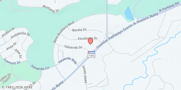 Map showing Valley Community Church at 4253 Mercantile St., Colorado City, CO