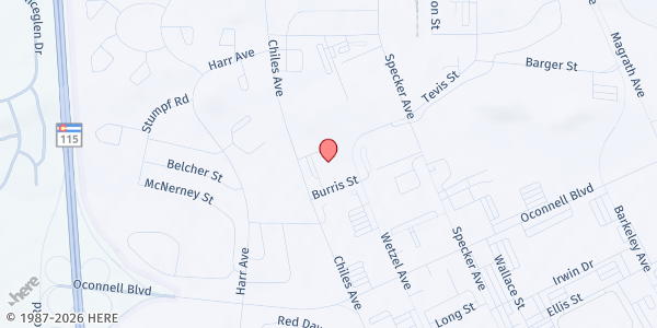 Map showing Abrams Elementary School at 600 Chiles Ave., Colorado Springs, CO