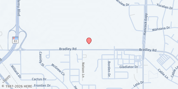 Map showing Christian House of Prayer at 4360 Bradley Rd., Colorado Springs, CO