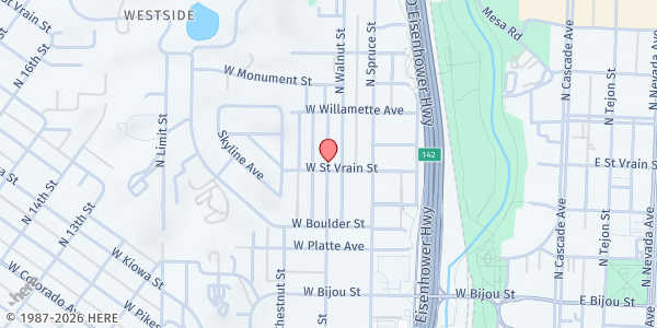 Map showing More Than a Meal at 502 N Walnut St, Colorado Springs, CO