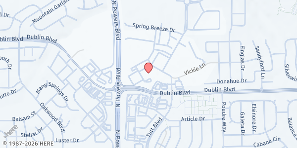 Map showing Open Arms Food Pantry - Food Distribution Center at 6540 Templeton Gap Rd, Colorado Springs, CO