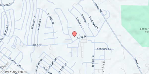 Map showing RCCG Living Faith Sanctuary at 2055 S. Murray Blvd., Colorado Springs, CO
