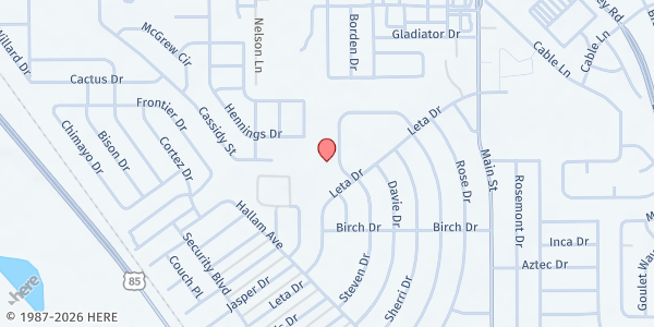 Map showing Salvation Army - Fountain Valley at 208 Cunningham Dr, Colorado Springs, CO