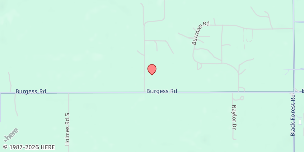Map showing Springs Tabernacle at 6160 Burgess Road, Colorado Springs, CO
