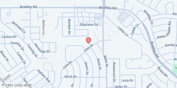 Map showing St. Raphael Episcopal Church at 802 Leta Dr, Colorado Springs, CO