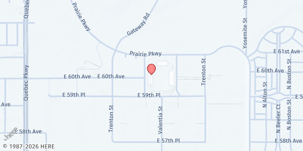 Map showing FBR Mobile Pantry - Dick's Sporting Good Park at 6000 Victory Way, Commerce City, CO