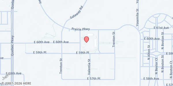 Map showing We Don't Waste - King Soopers at Dick's Sporting Goods Park at 6000 Victory Way, Commerce City, CO