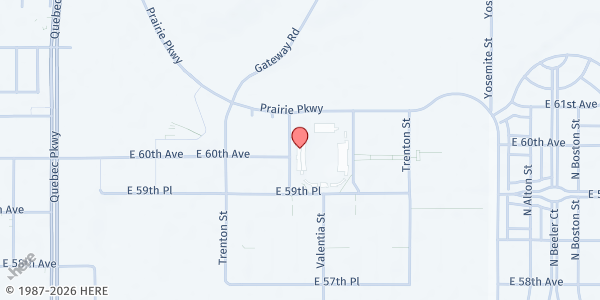 Map showing WeeCycle - Dicks Sporting Goods Park at 6000 Victory Way, Commerce City, CO